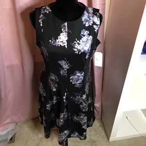 Black floral dress